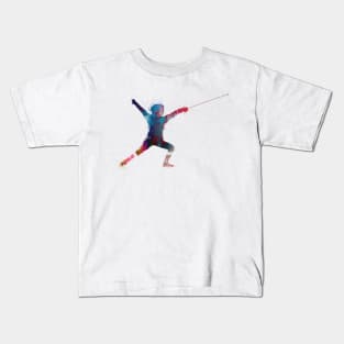 fencing sport art #fencing #sport Kids T-Shirt